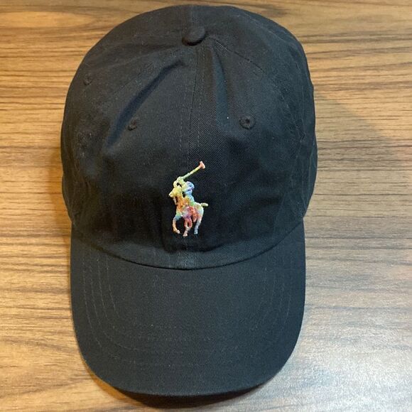 Polo Ralph Lauren Women’s Black Rainbow Hat - Picture 1 of 4